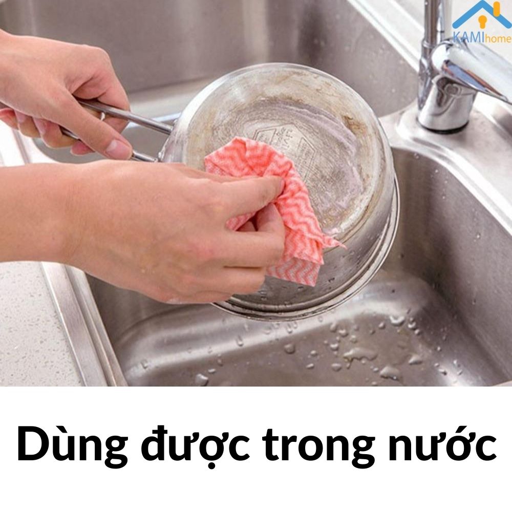 Khăn lau bếp đa năng dạng Cuộn Vải không dệt dùng Khô và Ướt mã 70017