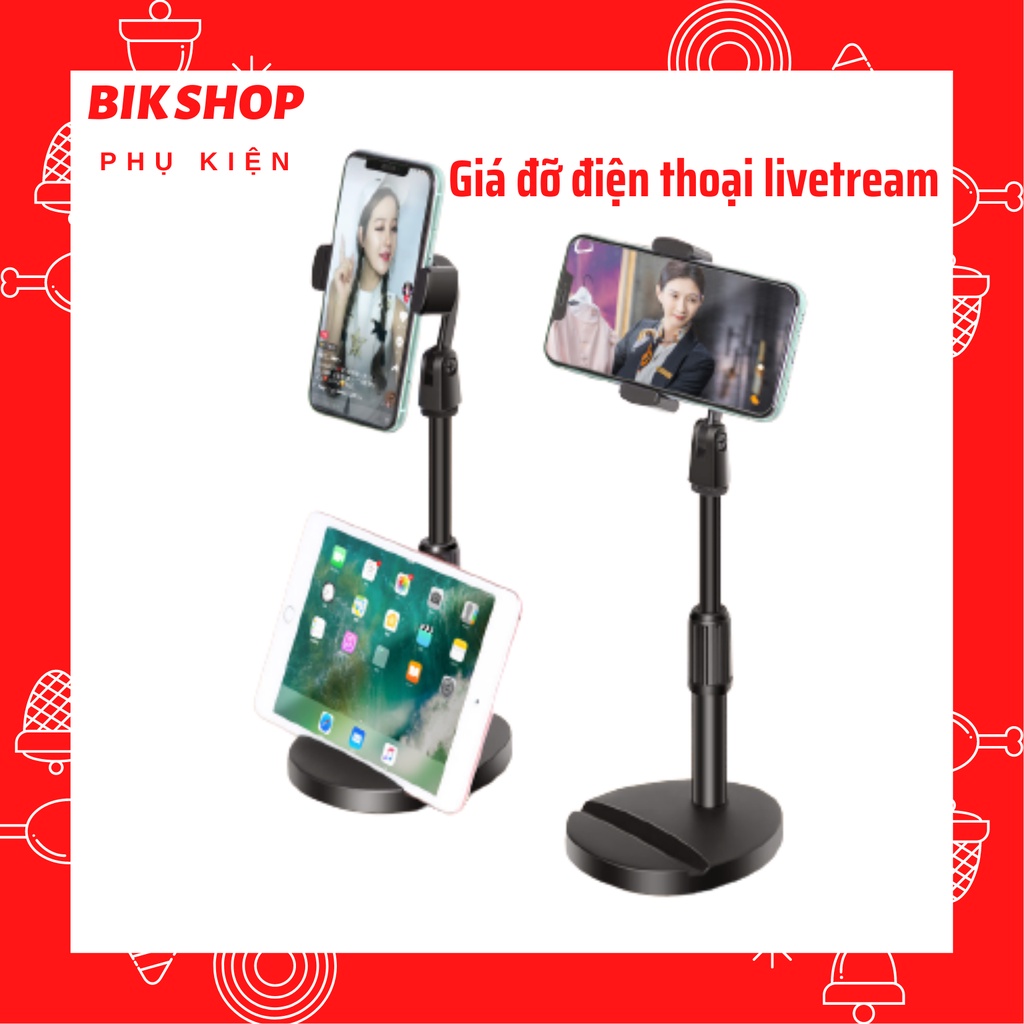 [HÀNG LOẠI 1] Giá Đỡ Điện Thoại Kẹp Điện Thoại Livestream Xem Video Xoay 360 Độ