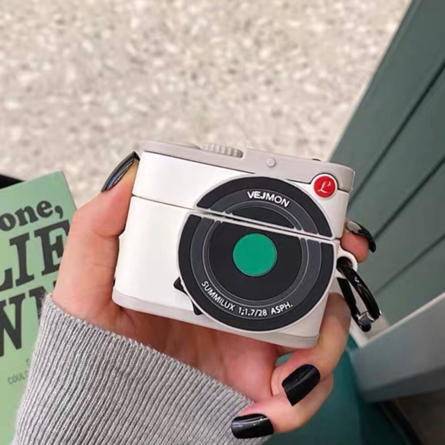 Vỏ bảo vệ hộp sạc tai nghe Airpods 1/2/Pro hình máy ảnh | BigBuy360 - bigbuy360.vn