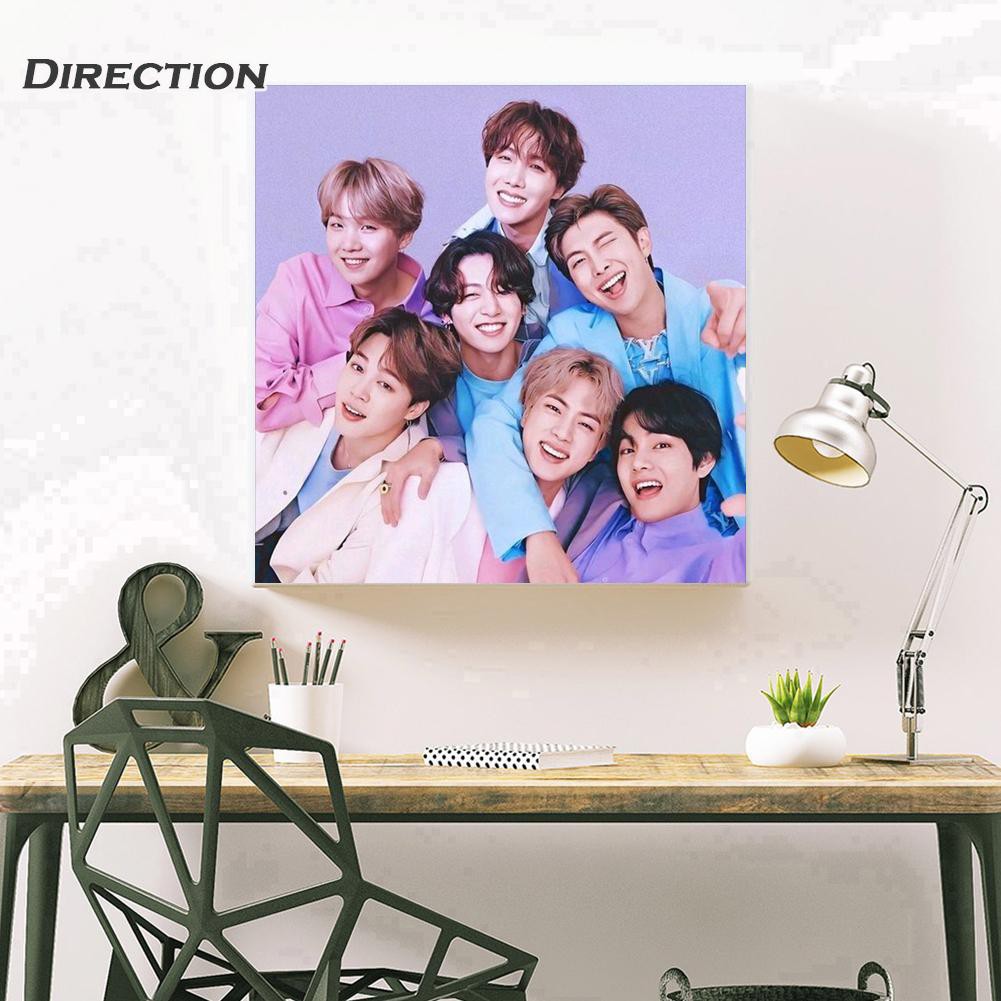 Tranh đính đá 5D in hình nhóm nhạc BTS