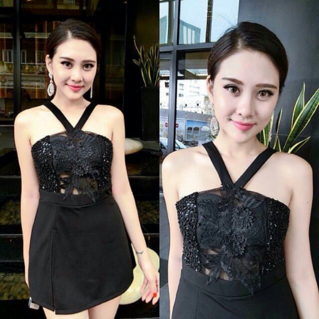 Jum sort yếm phối ren kim sa