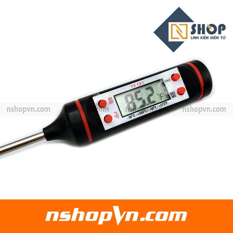 Que đo nhiệt độ TP101 đo từ -50 đến 300 độ C, dùng pin