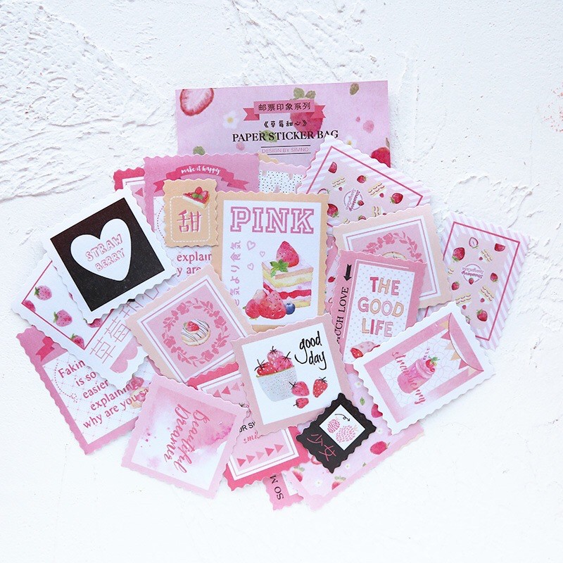 Túi 40 hình dán con tem miếng dán niêm phong