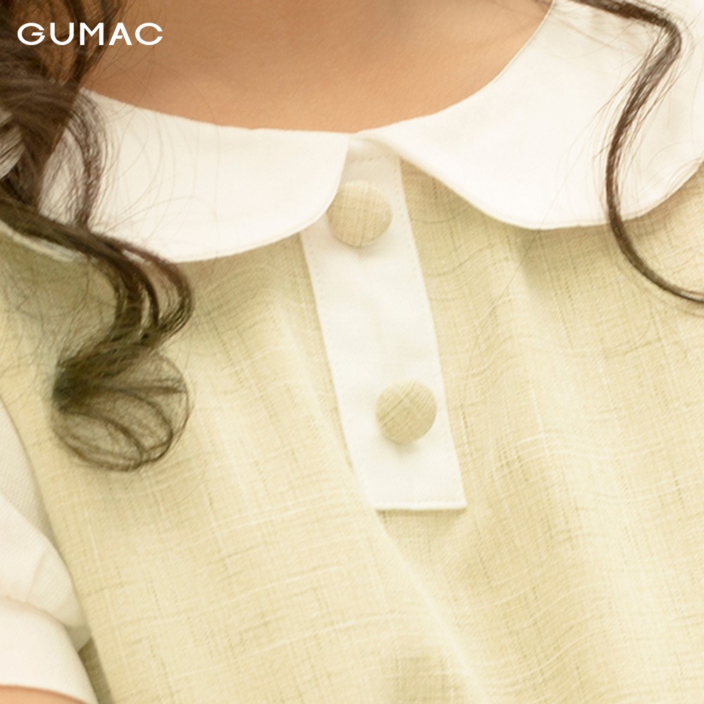 [Mã MABR07062 giảm 8% tối đa 50K đơn từ 249K] Đầm cổ sen 2 nút cho bé gái DKA10122 GUMAC | BigBuy360 - bigbuy360.vn