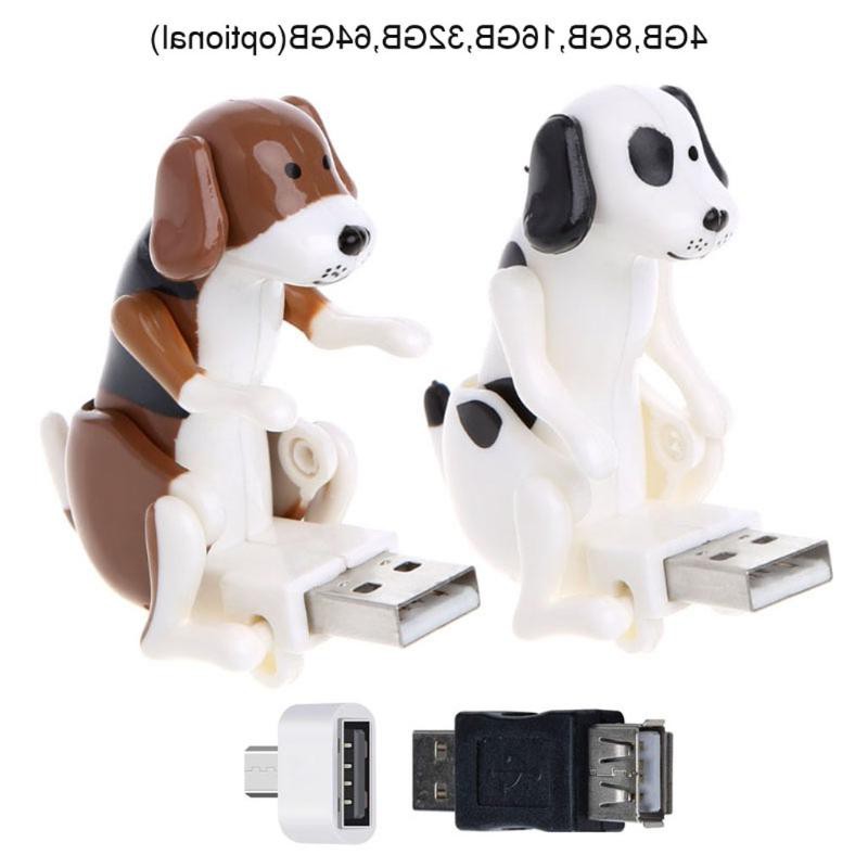 QUU Cute 4GB-64GB Humping Dog USB 2.0 Flash Drive for Laptop Tablet Mobile with Micro USB or USB plug and OTG disk