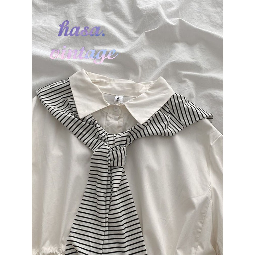 🌿 Đầm váy sơ mi babydoll tầng dáng dài thủy thủ ulzzang hot 🔥