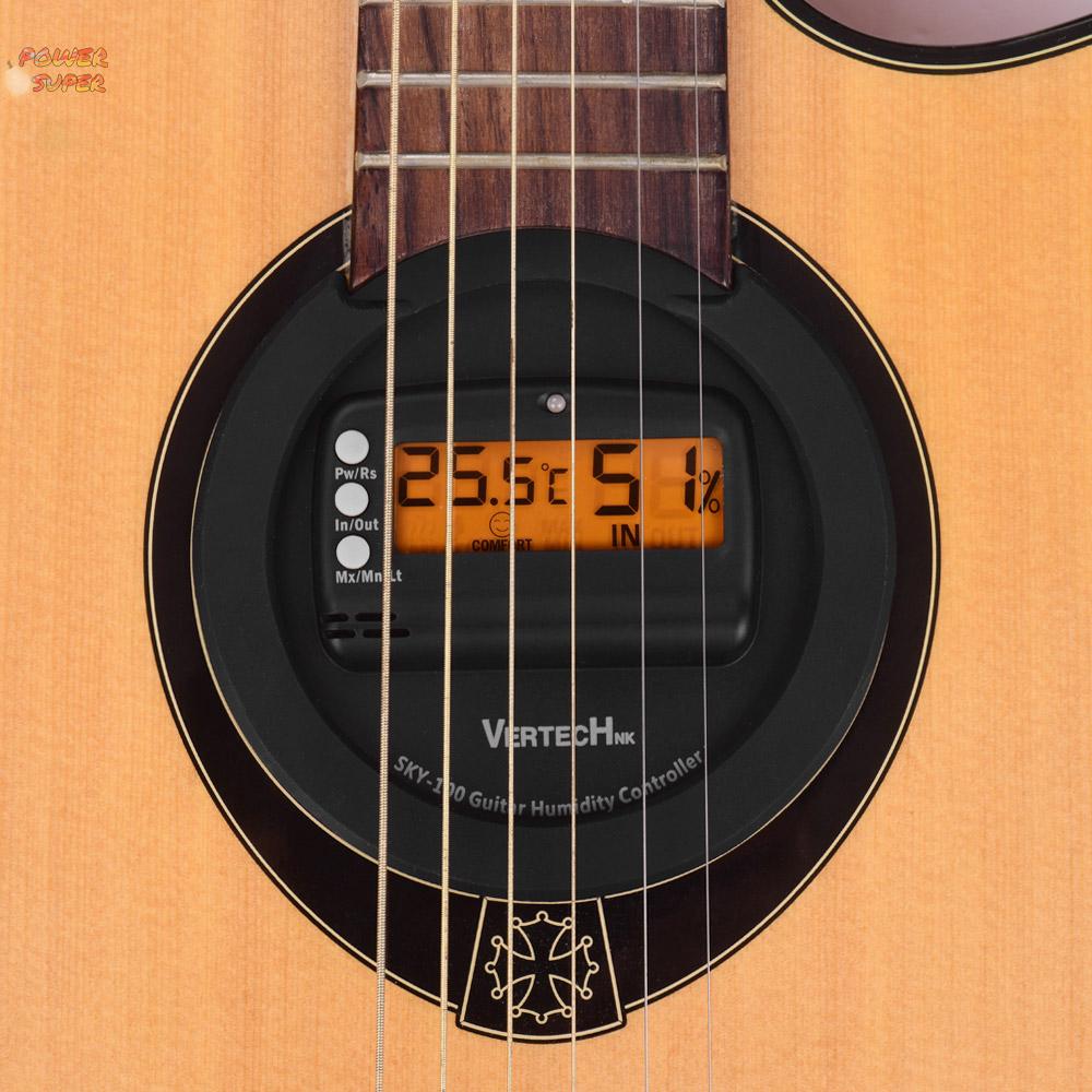 VERTECHnk SKY-80 Guitar Sound Hole Digital Hygrometer & Humidifier System Soundhole Cover Dia.80mm for EQ Acoustic Classic Guitars