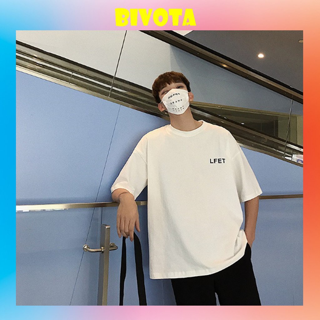 Áo thun Bivota áo phông nam nữ unisex tay lỡ LF basic tee form rộng dáng xuông streetwear siêu đẹp AT03