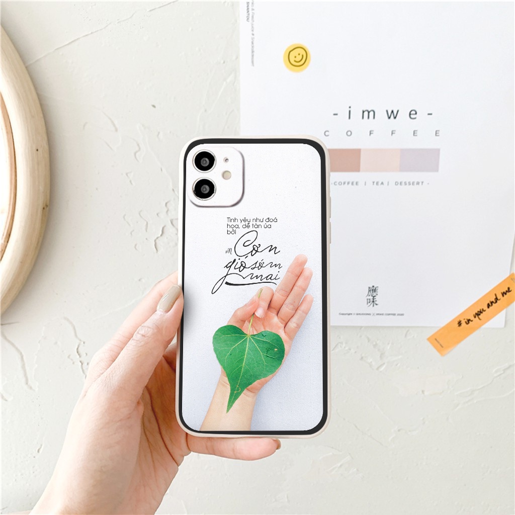 Ốp lưng iPhone * Đôi Tay Cầm Lá * cho các dòng máy 6/6s 7/7plus Xsmax/11/11promax/12/13promax