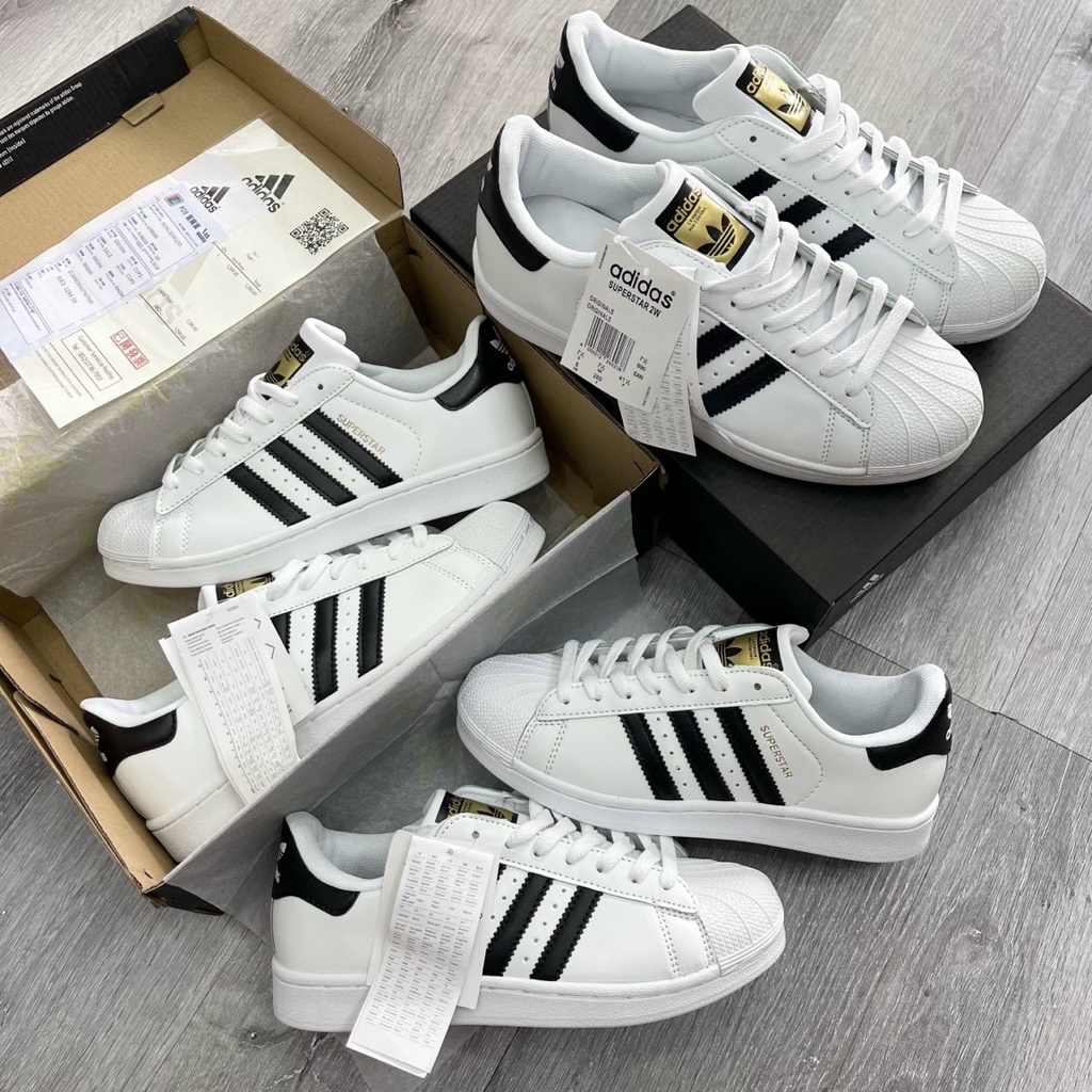 Giày thể thao superstar mũi sò tem vàng sọc đen trắng.Giày thể thao Sò A.DI.DAS đen trắng S.Cấp