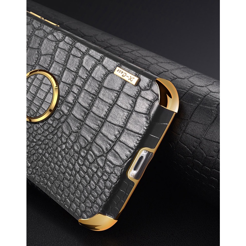 Ốp điện thoại da có vòng đỡ từ tính cho Oppo Reno 4 5 Pro 4g