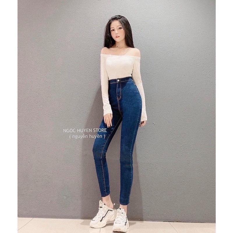 Quần Jeans nữ cạp siêu cao M16, quần jean siêu hack dáng chất liệu co dãn dành cho nữ