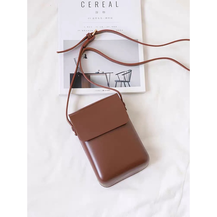 Túi Đeo Chéo Da Nam Nữ MANDO Chất Liệu Da Pu Cao Cấp, 2 Màu Nâu Đen Vintage PKN116