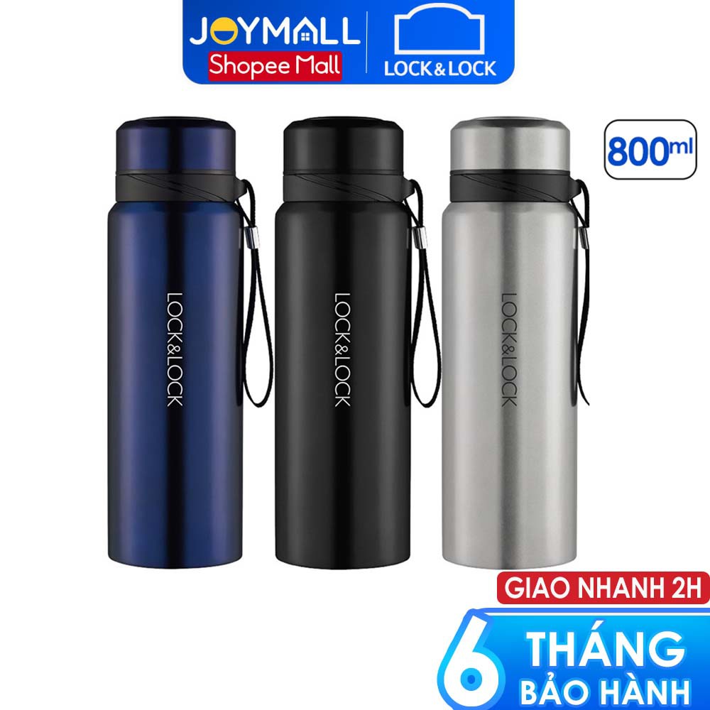 Bình giữ nhiệt Lock&Lock 800ml LHC6180 Vacuum Bottle - Hàng chính hãng có khay lọc - JoyMall