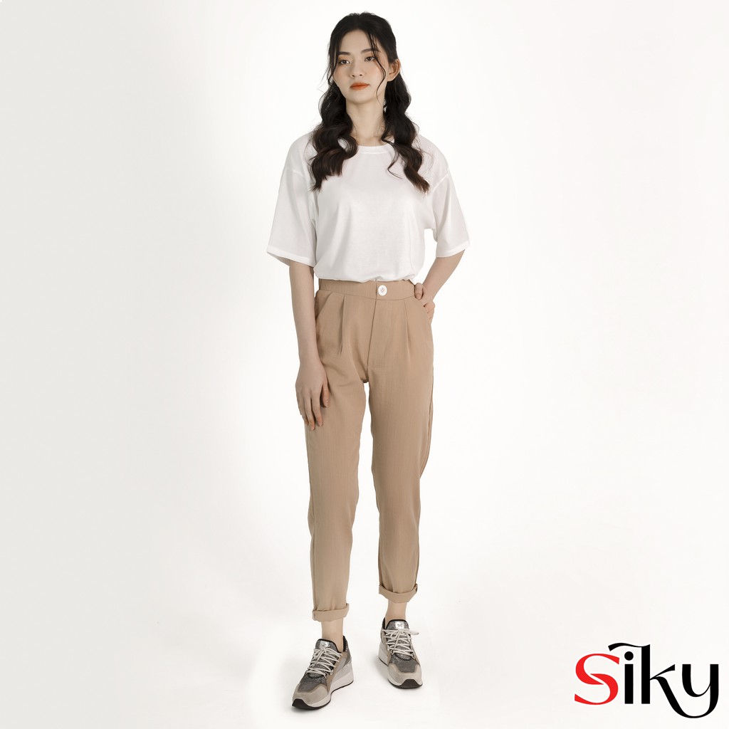 Quần Baggy đũi cạp chun giả cúc - SLIKY