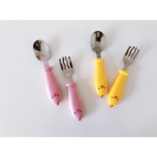 Set thìa dĩa hình con gà