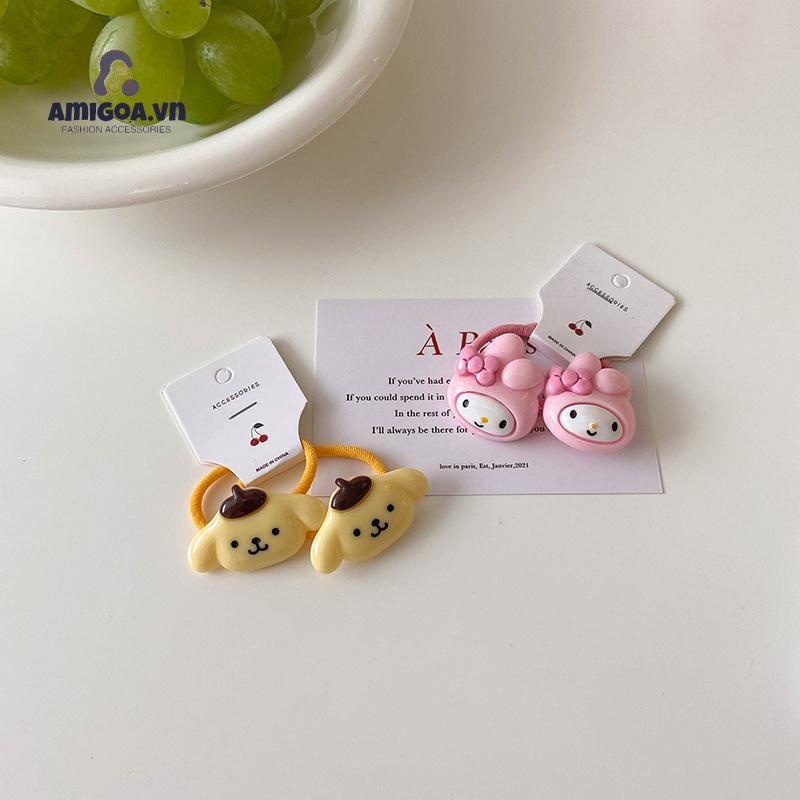 Dây Buộc Tóc Cao Su Co Giãn Kiểu Lolita Đáng Yêu Cho Bạn Gái