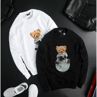 ÁO SWEATER ĐÔI HÌNH GẤU  MẶT TRĂNG chất NỈ DA CÁ XỊN ĐẸP. ĐỘC LẠ AOTHUN268