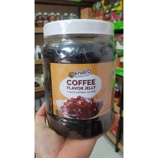 Thạch cà phê krubo - dai giòn - topping cho món kim cương đen