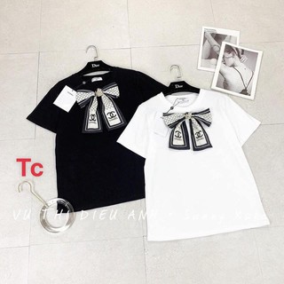 Áo phông nơ lụa siêu đẹp xịn sò unisex