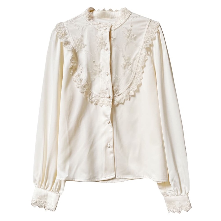 Áo sơ mi tay dài hoạ tiết thêu cao cấp Lely Fashion  A231 thanh lịch