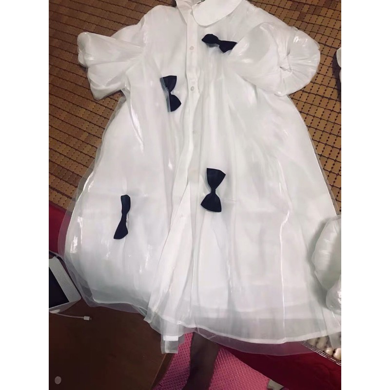 Váy cổ bánh bèo đính nơ kiểu mới 🌸