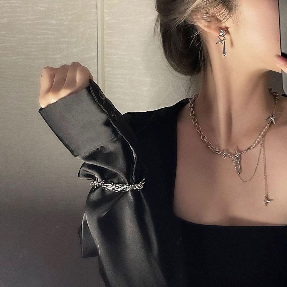 ROSE Vòng Đeo Tay Đính Đá Theo Phong Cách Hip Hop