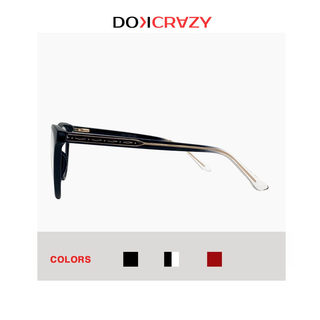 Gọng kính mắt mèo cao cấp CHEZZY local brand DOKCRAZY mắt giả cận không độ thời trang nữ style retro hot trend Hàn Quốc | BigBuy360 - bigbuy360.vn