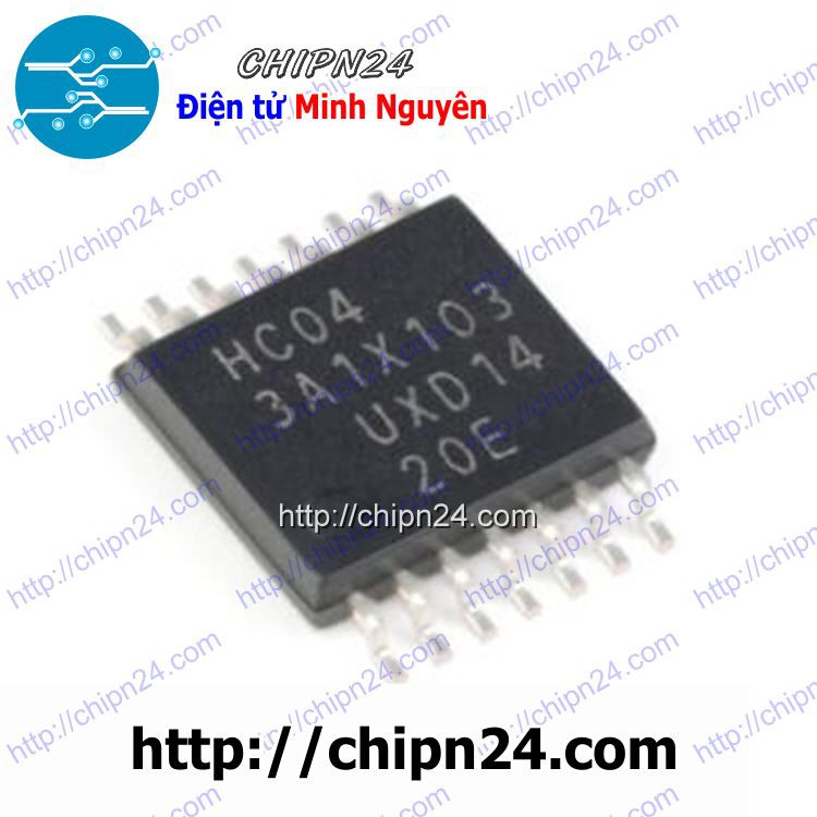 [1 CON] IC HC04 TSSOP-14 (SMD Dán) (74HC04 74HC04PW)