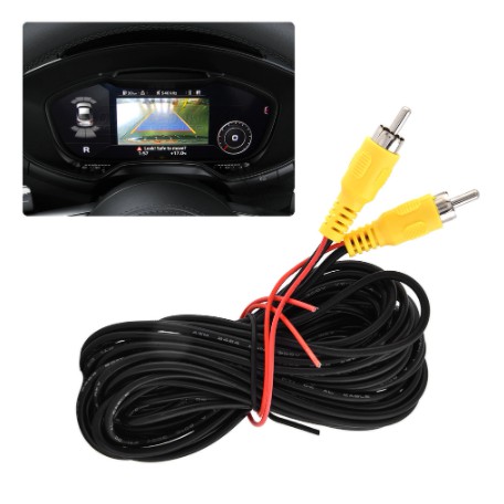 Dây cáp Video AV 6m đến đầu đực RCA cho camera cam lùi de xe hơi ô tô cho Toyota Vios Innova Hyundai Accent