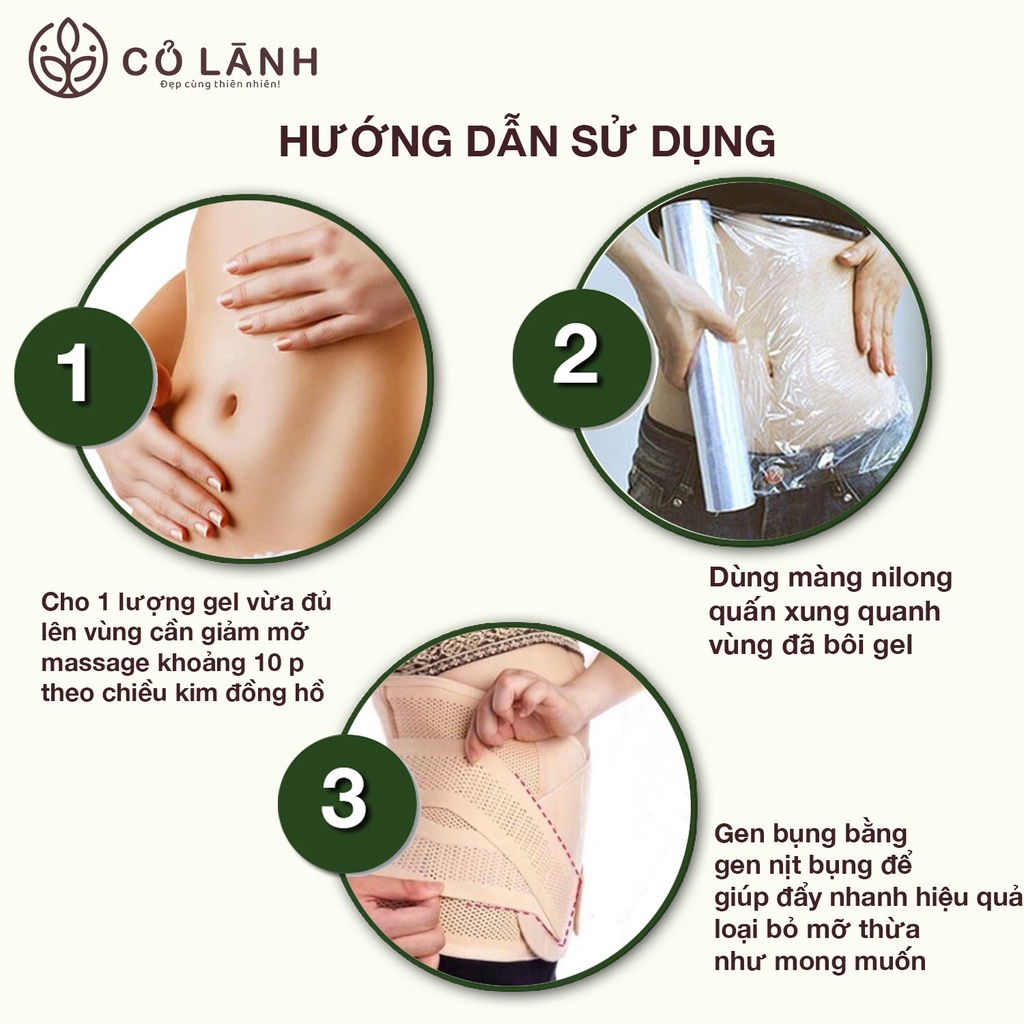 Gel Gừng tan mỡ Cỏ Lành 100G Chiết xuất 100% từ tự nhiên
