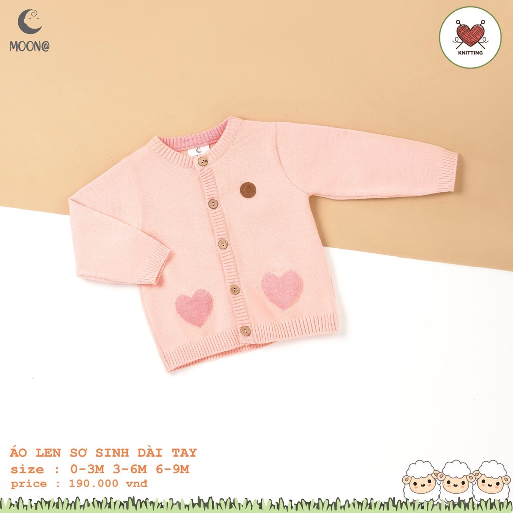 Áo len sơ sinh cài chéo Moon