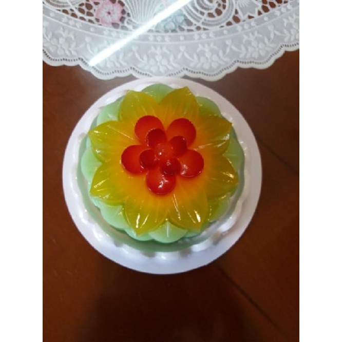 BỘ HAI KHUÔN LÀM RAU CÂU TRUNG THU HÌNH HOA 10 CM - MS33