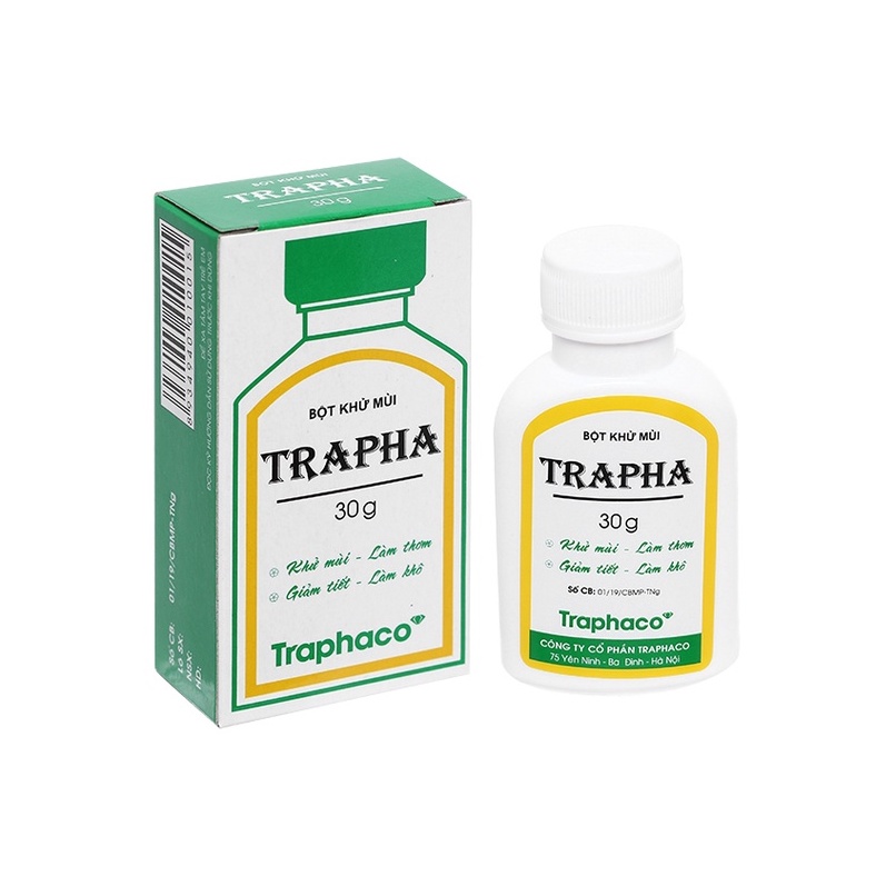 Bột Khử Mùi Trapha Giảm Tiết Mồ Hôi 30g
