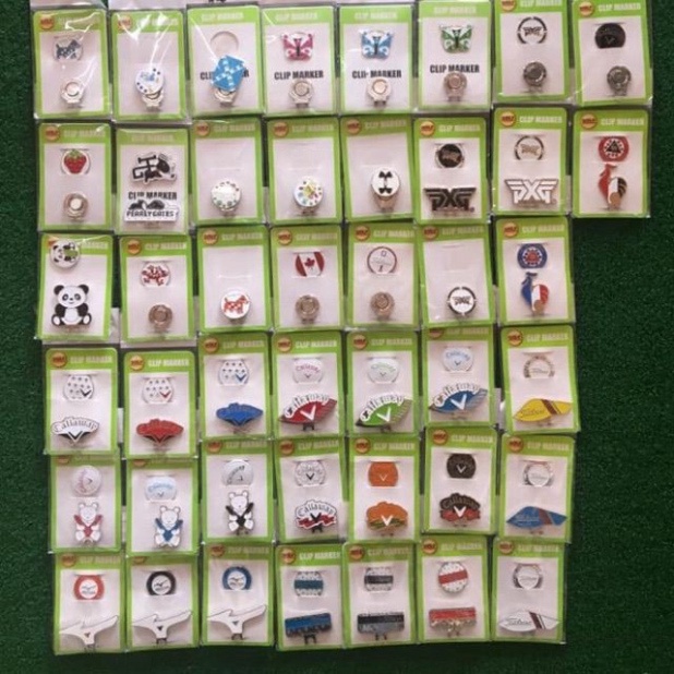 Mác Bóng Golf, Huy Hiệu Golf, Clip Marker Đánh Dấu Vị Trí kẹp Nam Châm Từ Tính