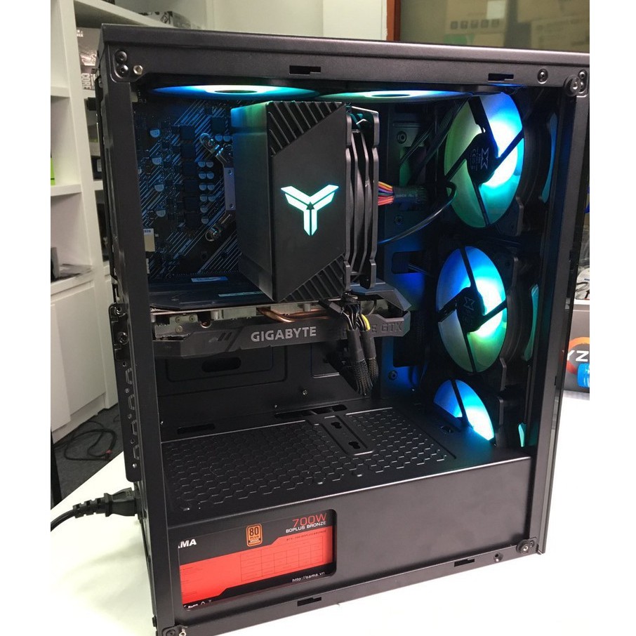 Vỏ Case Máy Tính Gaming Start - GA - 3 Fan Hỗ Trợ Tản Nhiệt CPU 160mm 2 Mặt Kính Cường Lực