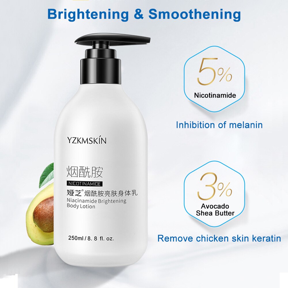 [Hàng mới về] Sữa dưỡng thể Niacinamide làm trắng dưỡng ẩm cải thiện tình trạng da tối màu hiệu quả cao 250ml