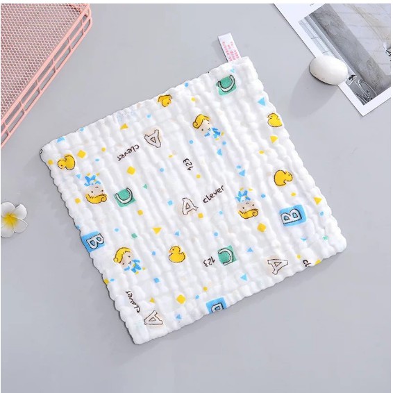 Set 5 khăn mặt xô nhăn 6 lớp ( Mẫu mới) - VUBABY