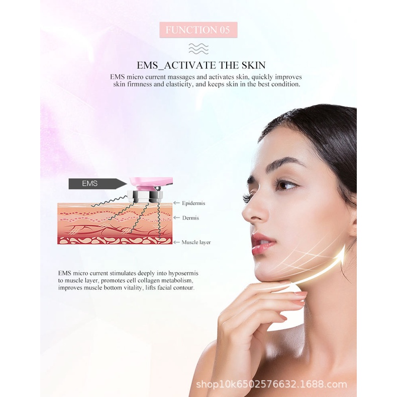 Thiết bị mát xa chăm sóc da mắt bằng sóng siêu âm EMS led hạt photon chống nếp nhăn lão hóa trẻ hóa