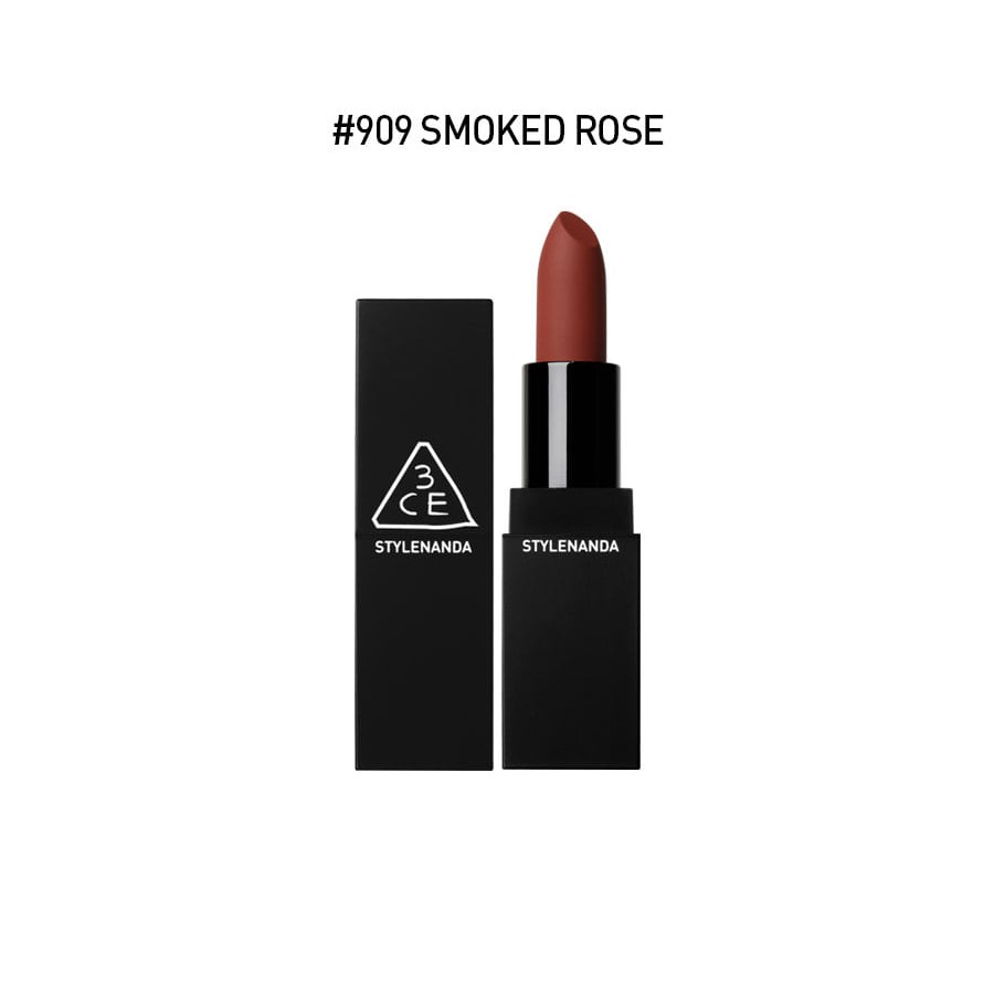 Son 3CE 909 #Smoked_Rose - Phiên bản vỏ đen