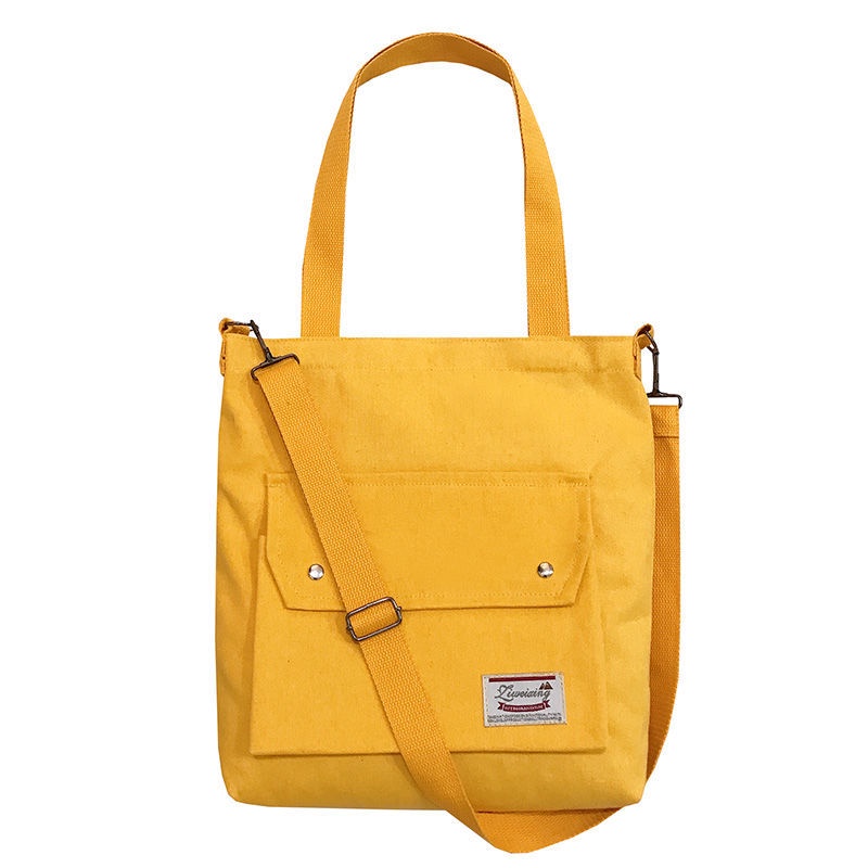 Túi Xách Canvas Cỡ Lớn Phong Cách Nhật Bản Cho Nữ Sinh