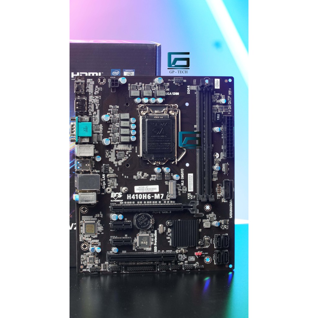 [Mã 254ELSALE giảm 7% đơn 300K] Mainboard ECS H410H6-M7 (Intel H410, LGA 1151-v2, M-ATX, 2 khe RAM DDR4)