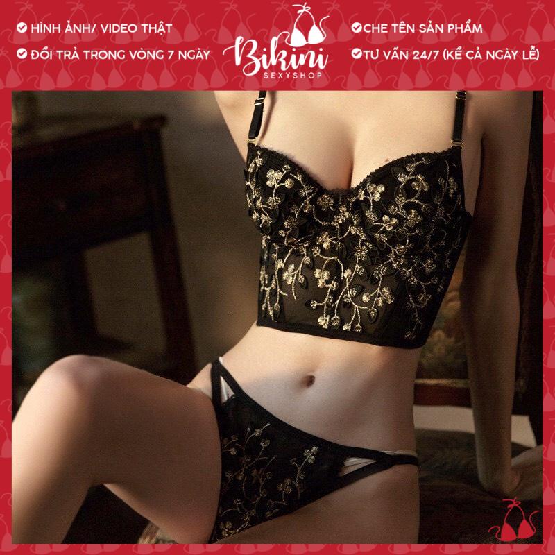 ❣️CÓ SẴN👙 [LOẠI 1 - NHIỀU HOA] Bộ Corset Vintage Thêu Hoa Dáng Bra Cổ Điển Đệm Mỏng Có Gọng Nâng Ngực Sexy A05 | BigBuy360 - bigbuy360.vn