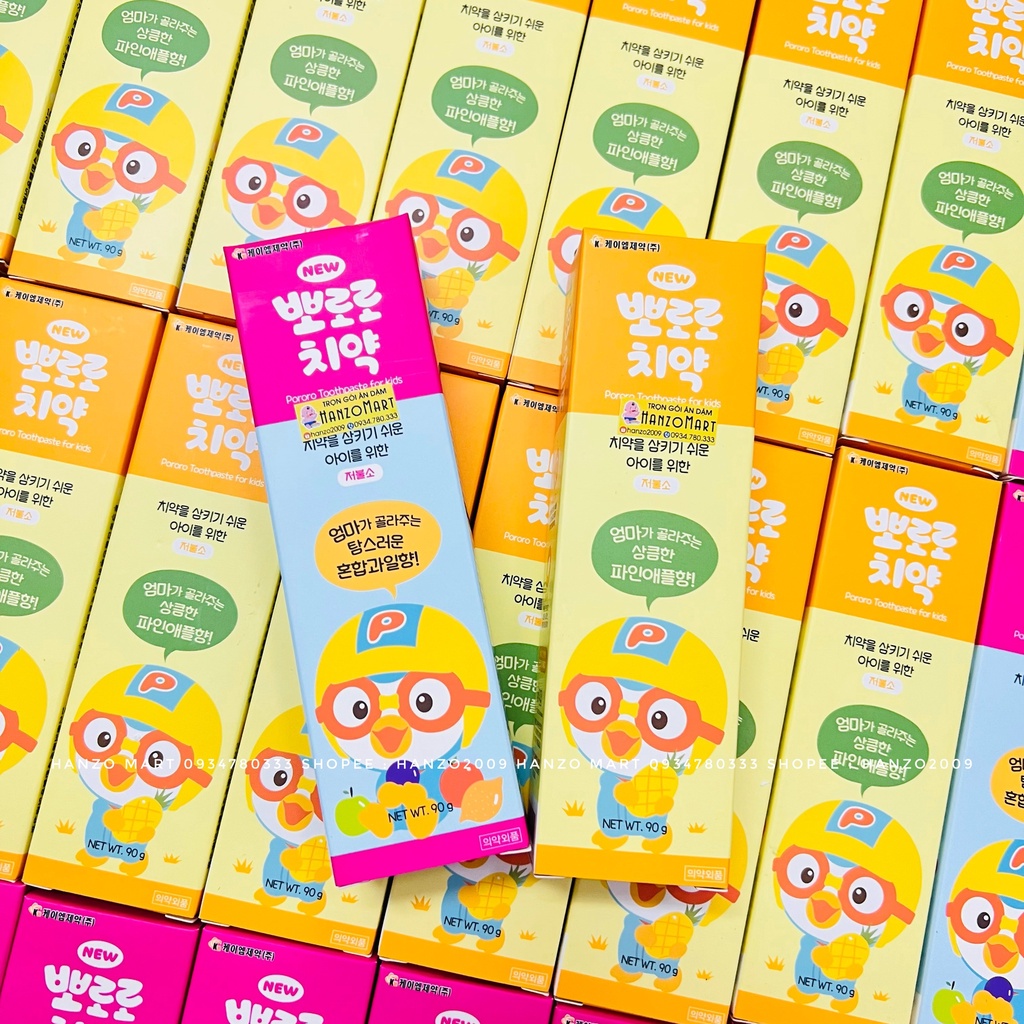 Kem đánh răng Pororo Hàn quốc 90gr cho bé từ 2 tuổi