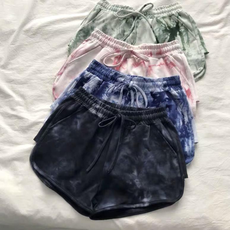 Quần Short Loang Màu PEONYB Nữ [FREESHIP] 🌸 Shorts đùi dáng ôm phối viền họa tiết, sooc thun cá tính Ulzzang HOT 🌸  ་