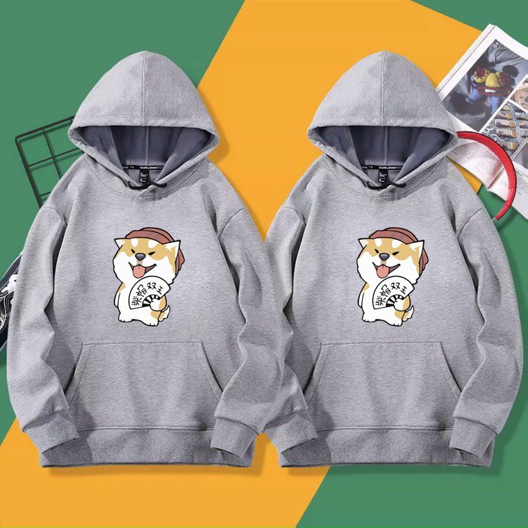 ÁO KHOÁC HOODIE NỈ IN PÉT CÚN XÒE QUẠT ÁO PHOM NAM NỮ ĐỀU MẶC ĐƯỢC