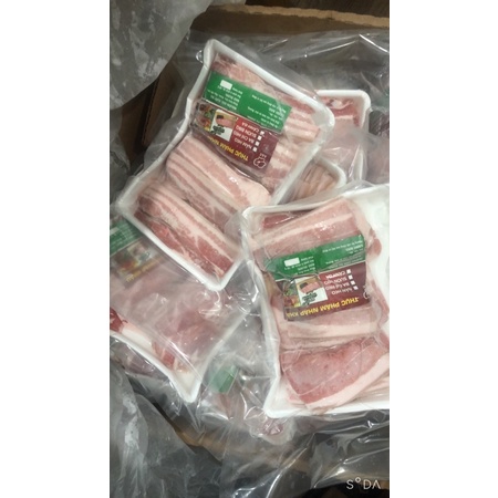 Ba chỉ lợn thái nướng 500g