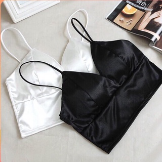 Áo bra lụa Satin mềm, áo bra phi bóng 2 dây có móc cài lưng CAO CẤP