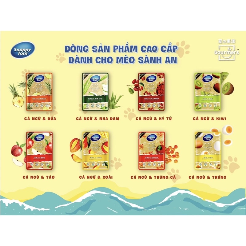 PATE TRÁI CÂY SNAPPYTOM FRUIT 70G CHO MÈO - Thức ăn dinh dưỡng thú cưng Gogi Meow Mart