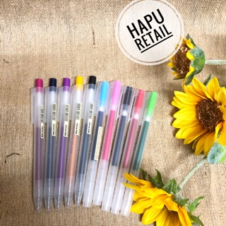 Bút bi gel nhiều màu Muji 0.5mm.